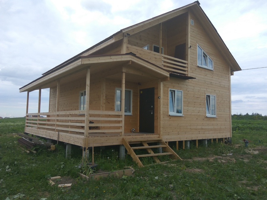 Каркасный дом 8х9м.