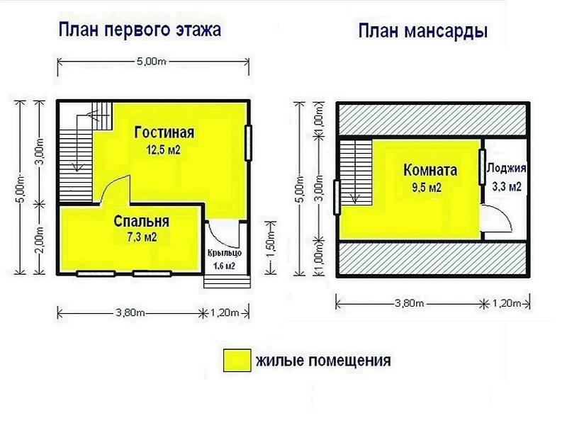 № 04-40. Каркасный дом 6х6 с эркерами
