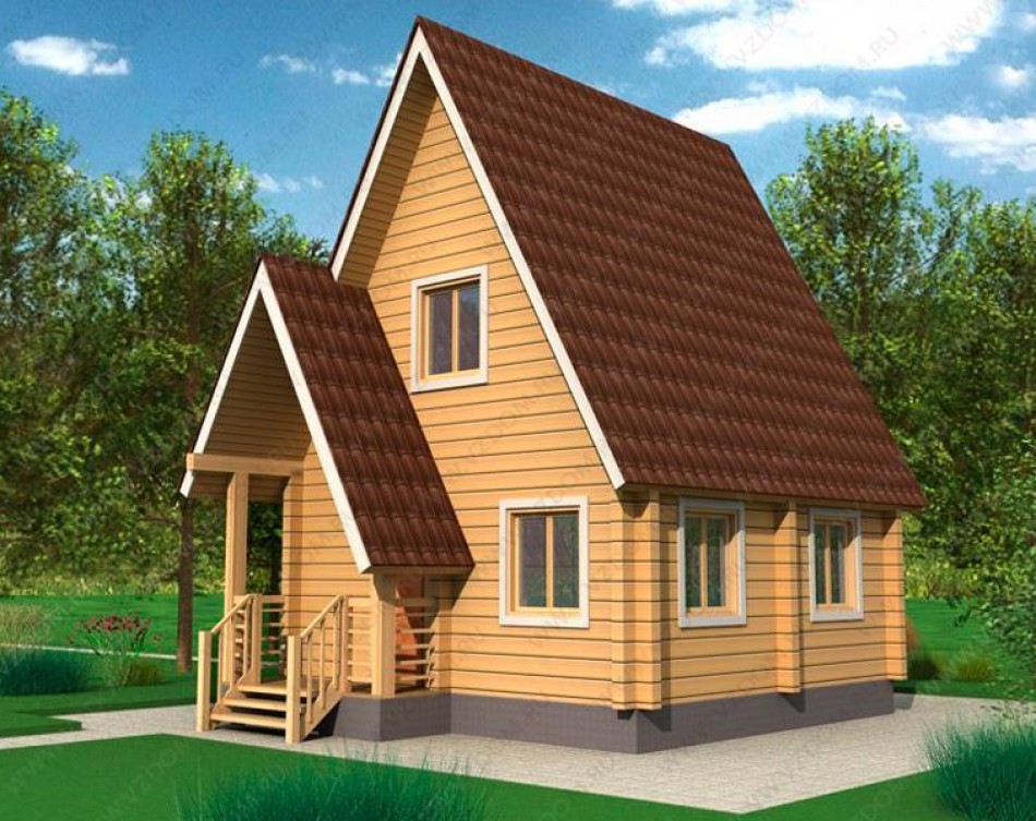 № 02-10. Дом из бруса 5,5x5,5