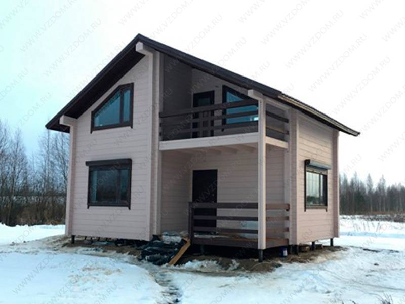 № 07-40. Дом-баня из двойного бруса 6 х 8 м